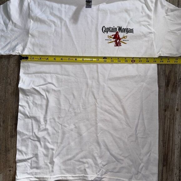 Captain Morgan white tshirt new sz M - Picture 3 of 5